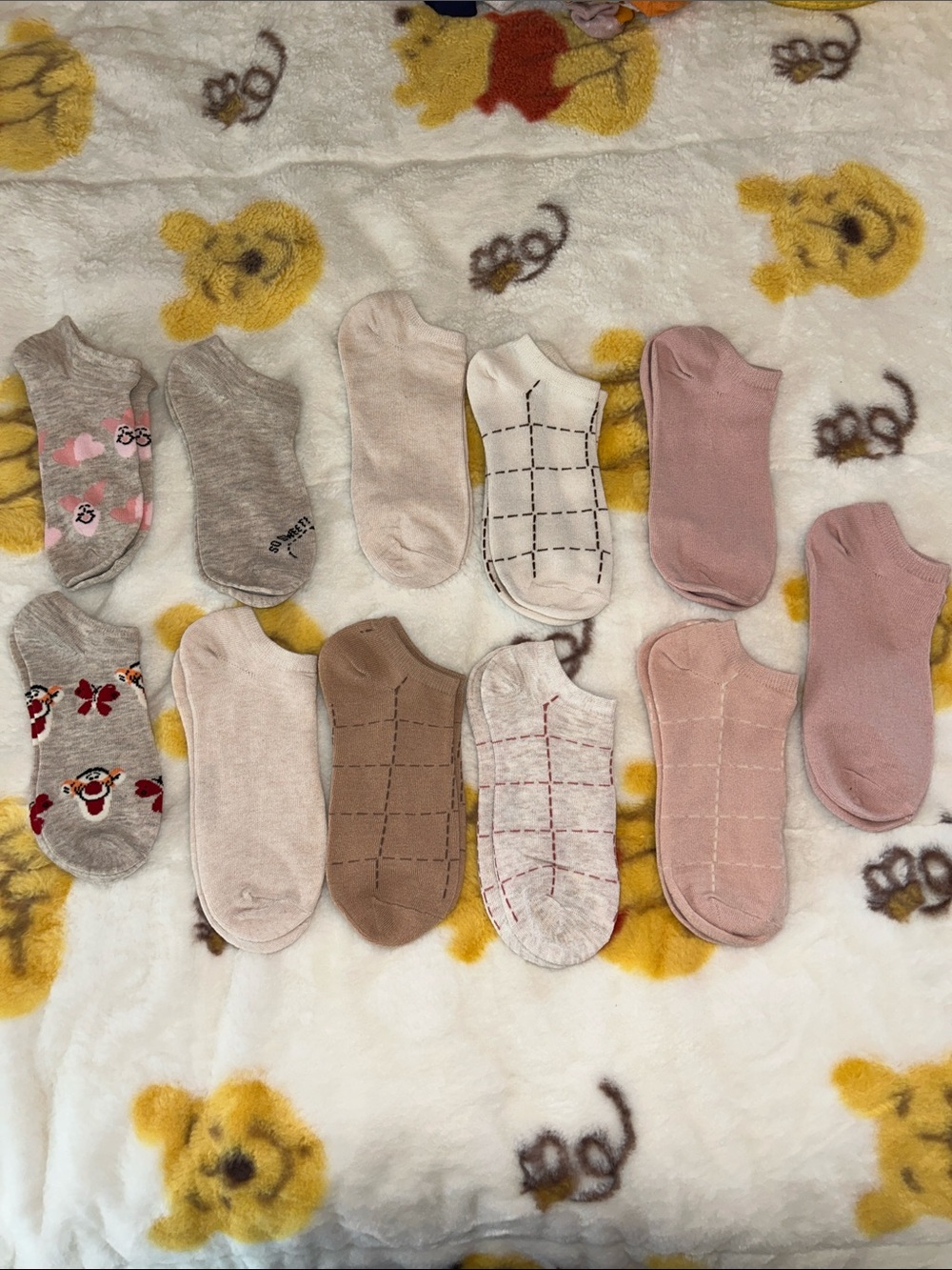 Tigger and Piglet No-Show Socks 11 Pack